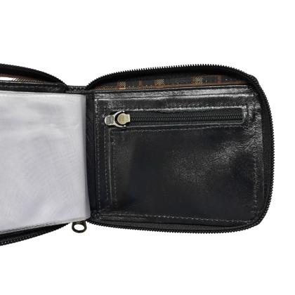 Imagem de Carteira Masculina de Couro Legítimo Grande com Ziper externo Completa grande executiva porta documentos