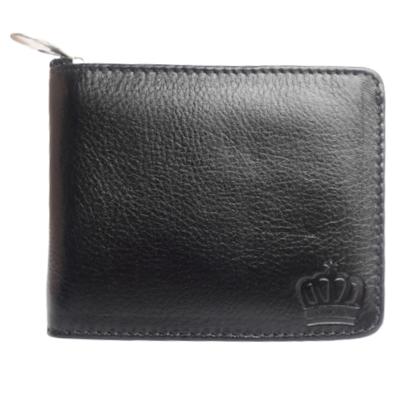Imagem de Carteira masculina de couro preta ziper porta documentos CNH