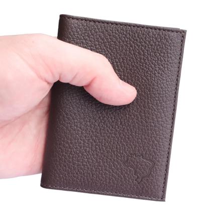 Imagem de Carteira Masculina Feminina Slim Couro Legítimo Marca BRASILE Atacado Fabrica Revenda