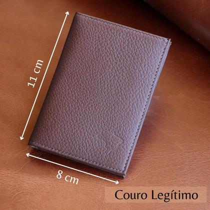 Imagem de Carteira Masculina Feminina Slim Couro Legítimo Marca BRASILE Atacado Fabrica Revenda