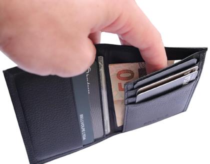 Imagem de Carteira Masculina Feminina Slim Couro Legítimo Marca BRASILE Atacado Fabrica Revenda