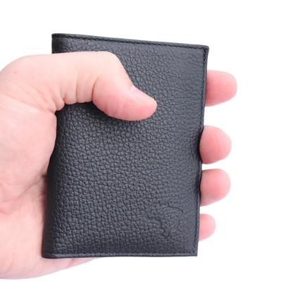 Imagem de Carteira Masculina Feminina Slim Couro Legítimo Marca BRASILE Atacado Fabrica Revenda
