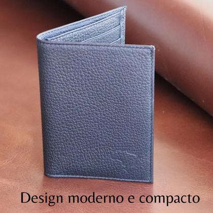 Imagem de Carteira Masculina Feminina Slim Couro Legítimo Marca BRASILE Atacado Fabrica Revenda