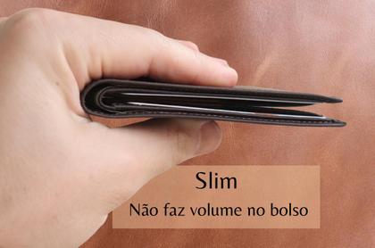 Imagem de Carteira Masculina Horizontal Slim Couro Marca BELLVOLPE