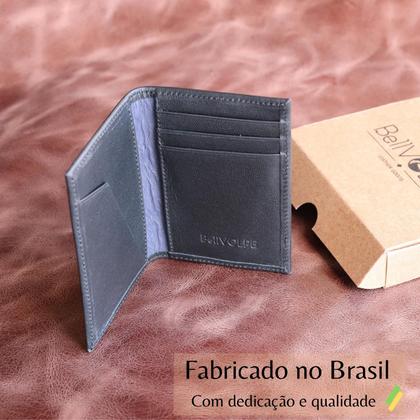 Imagem de Carteira Masculina Mini Couro Legítimo Marca BELLVOLPE