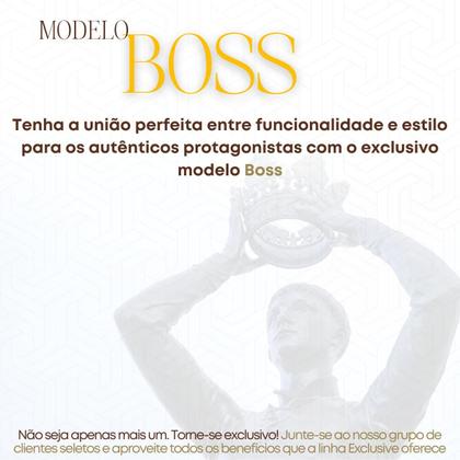 Imagem de Carteira Masculina Porta Cartão Sintetico Exclusive Cor B0SS Desenho Do Tecido Lisa Minimalista Pop Up Antifurto