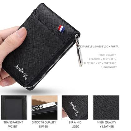 Imagem de Carteira Masculina Porta Cartões Pequena C/ Zíper Cor Preto