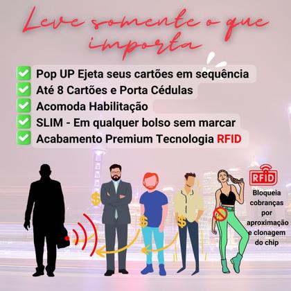 Imagem de Carteira Pequena Feminina Fina Pu Tecnologia Rfid Cartao Nfc