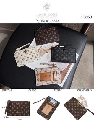 Imagem de Carteira Porta Cartões Monograma Feminino Lace Lore FZ-3950