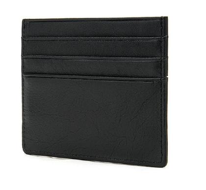 Imagem de Carteira Slim Masculina Pequena Fina Minimalista Couro