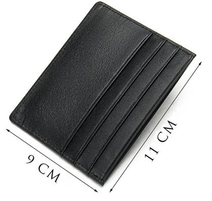 Imagem de Carteira Slim Masculina Pequena Fina Minimalista Couro
