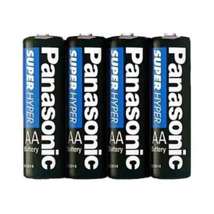 Imagem de Cartela 4 Pilhas Panasonic Super Hyper AA  Comum Peq. 1.5V