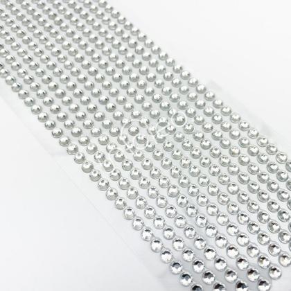 Imagem de Cartela Adesiva Strass 4mm Transparente - 693 unidades