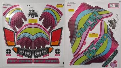 Imagem de Cartela De Adesivo Do Super Quad. Rosa Da Bandeirante.