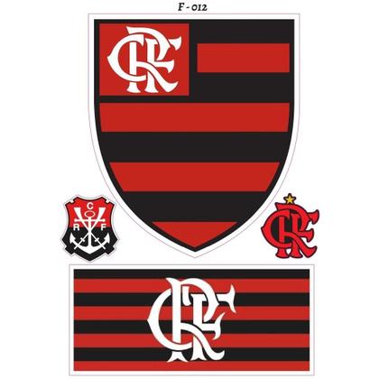 Imagem de Cartela De Adesivos F012 - Personalizados Grande - Time - Futebol - Carro Moto - Torcida Bike