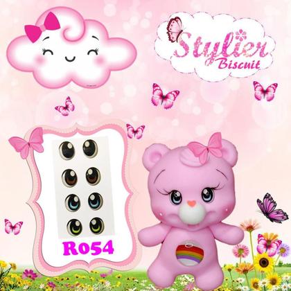 Imagem de Cartela De Olhos Resinados Styler Biscuit R054 P - 7,0 X 5,5mm