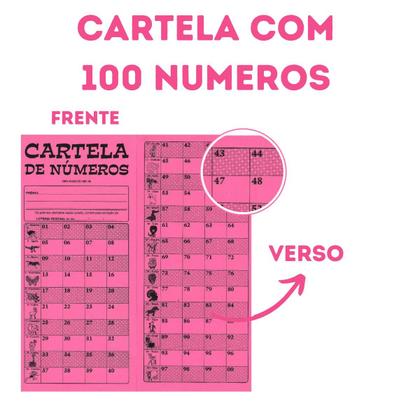 Imagem de Cartela de rifa 100 numeros com 50 unidades - tamoio