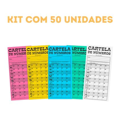 Imagem de Cartela de rifa 100 numeros com 50 unidades - tamoio