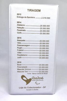 Imagem de Cartela p/ moedas olímpicas branca