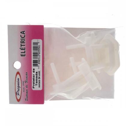 Imagem de Cartela Protetor Tomada Preguim Branco Com 04 Pecas 5581