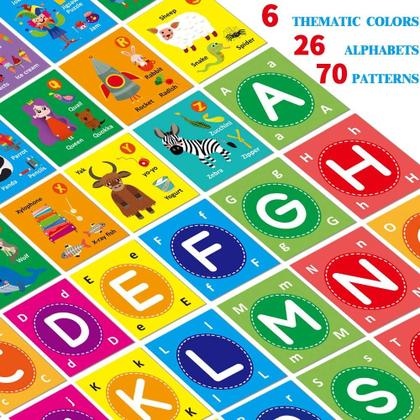 Imagem de Cartões alfabéticos teytoy Baby Soft ABC Flash Cards com bolsa, 26 unidades