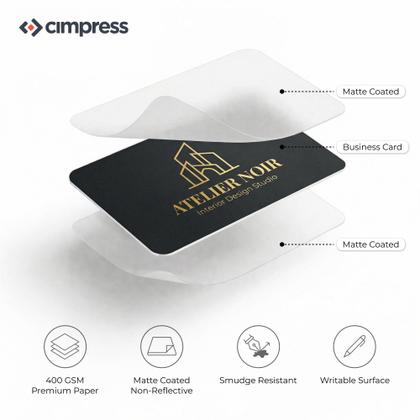 Imagem de Cartões de visita Cimpress, pacote com 50, cantos arredondados, 9,2 x 5,4 cm