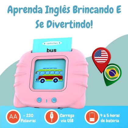 Imagem de Cartões Educativos Brinquedo Fale Inglês Português Som Voz