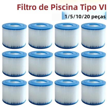 Imagem de Cartucho De Filtro De Piscina VI Substituição Para Best Way Flowclear Lay-Z-Spa Intex Tipo 1-10Pc
