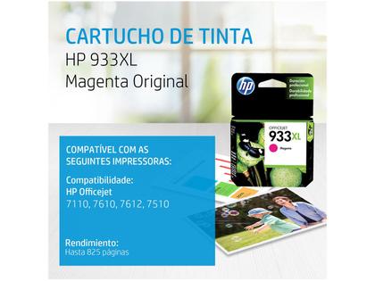 Imagem de Cartucho de Tinta HP Magenta 933 XL Original