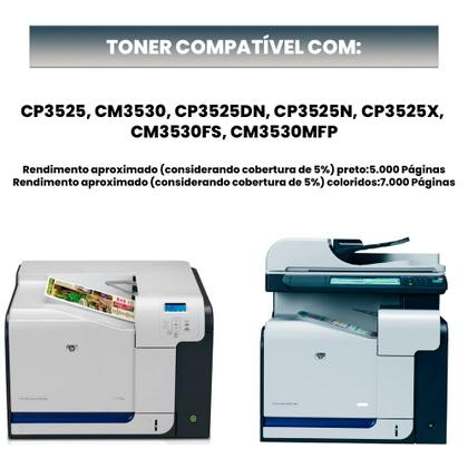 Imagem de Cartucho De Toner Compatível 504A Magenta CE253 CP3525N