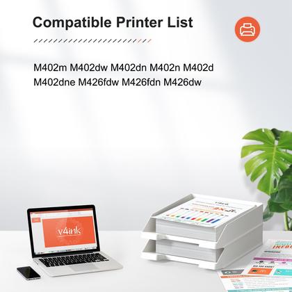 Imagem de Cartucho de toner v4ink 26X CF226X preto de alto rendimento, pacote com 2 unidades