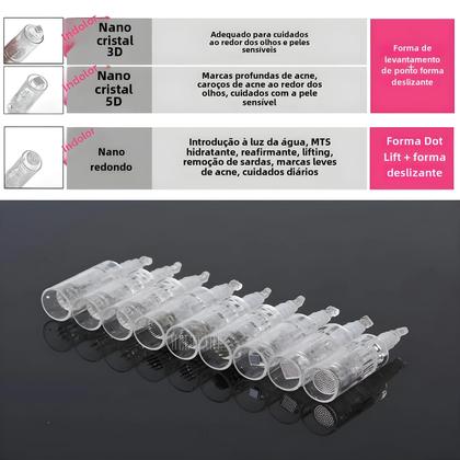 Imagem de Cartuchos de Agulha para Dermapen - Compatíveis com M5, M7, N2 e Dr. Pen (3pin, 5pin, 7pin, 12pin)