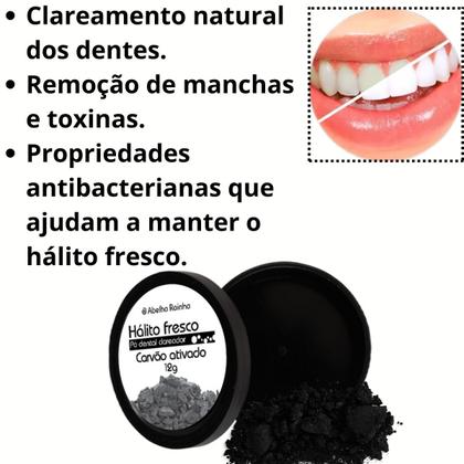 Imagem de Carvão Ativado Hálito fresco Pó Dental 12g