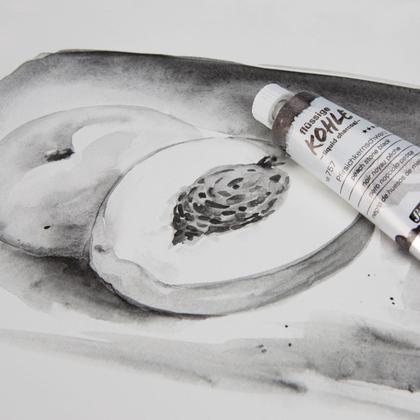 Imagem de Carvão Líquido 15ml Kohle Schmincke Peach Stone Black