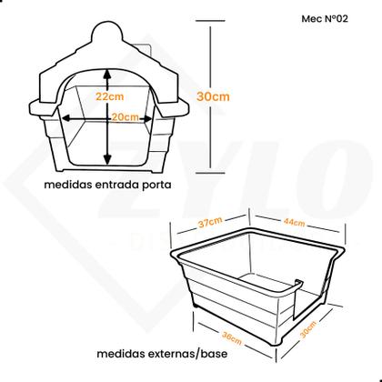 Imagem de Casa Cachorro Número 2 Plástico Casinha Com Colchão Para Cães