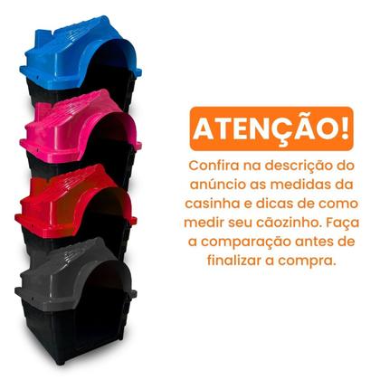 Imagem de Casa Cachorro Número 2 Plástico Casinha Com Colchão Para Cães