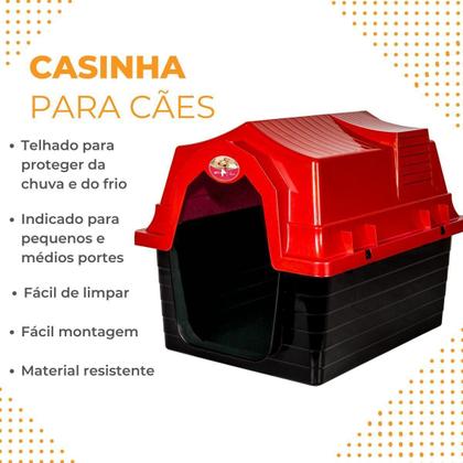 Imagem de Casa Cachorro Número 4 Grande Plástico Casinha Para Cães Pet