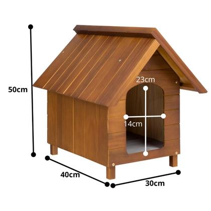 Imagem de Casa Casinha Cachorro Caes Pet Pequena N1 Madeira Cerejeira