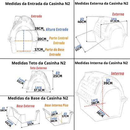 Imagem de Casa Casinha Cachorro Cães Protege Evita Frio Porte Pequeno Plástico Iglu N2 Black Furacão Pet