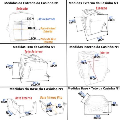 Imagem de Casa Casinha para Cachorro Cães Gatos Plástico Raças Porte Pequeno 2 em 1 N1 Azul Furacão Pet