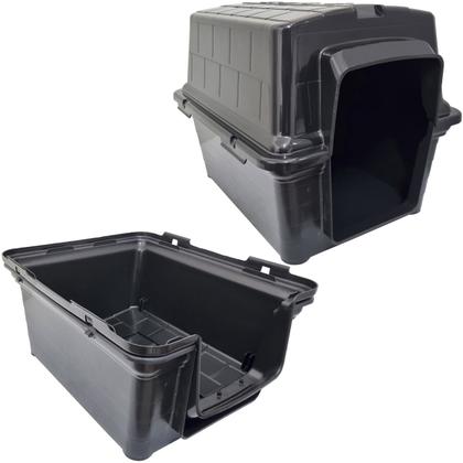 Imagem de Casa Casinha para Cachorro Cães Gatos Plástico Raças Porte Pequeno 2 em 1 N1 Black Furacão Pet