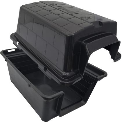 Imagem de Casa Casinha para Cachorro Cães Gatos Plástico Raças Porte Pequeno 2 em 1 N1 Black Furacão Pet