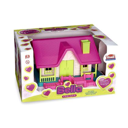 Imagem de Casa De Boneca Com 4 Móveis Bella Casinha Brinquedo Meninas - Usual Brinquedos