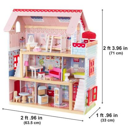 Imagem de Casa de bonecas KidKraft Chelsea Dollhouse com 16 acessórios