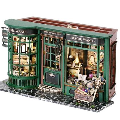 Imagem de Casa De Bonecas Miniatura De Madeira DIY Quebra-Cabeça 3D Modelo De Montagem Com Móveis Iluminação