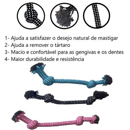 Imagem de Casa Dog Porte Médio N3 Azul + Mordedor Rope Nó Chalesco