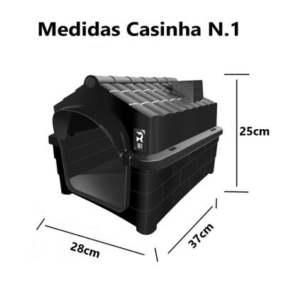 Imagem de Casa Para Cachorro Preto Gato Porte Pequeno N1 Resistente
