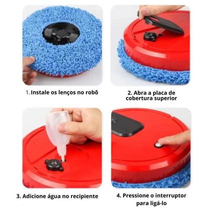 Imagem de Casa Sempre Limpa com Robô Mop Bivolt Recarregável.