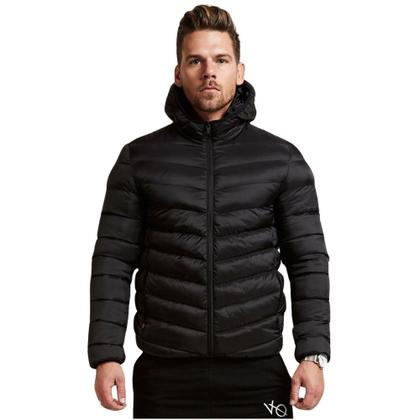 Imagem de Casaco Bobojaco Jaqueta Puffer Gomada com Capuz Removível e Bolsos