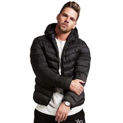 Imagem de Casaco Bobojaco Jaqueta Puffer Gomada com Capuz Removível e Bolsos